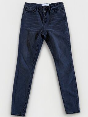 RSQ Charcoal High Rise Skinny Jeans Button Fly Size 7